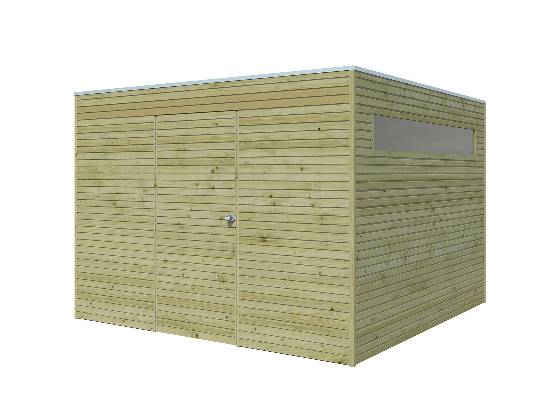 Woodlands Blokhut QB Groen Geïmpregneerd 300 x 300 cm - Afbeelding 1